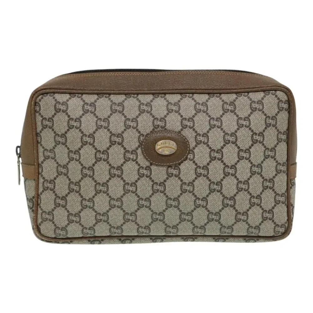 Gucci GG Plus Clutch Bag Beige